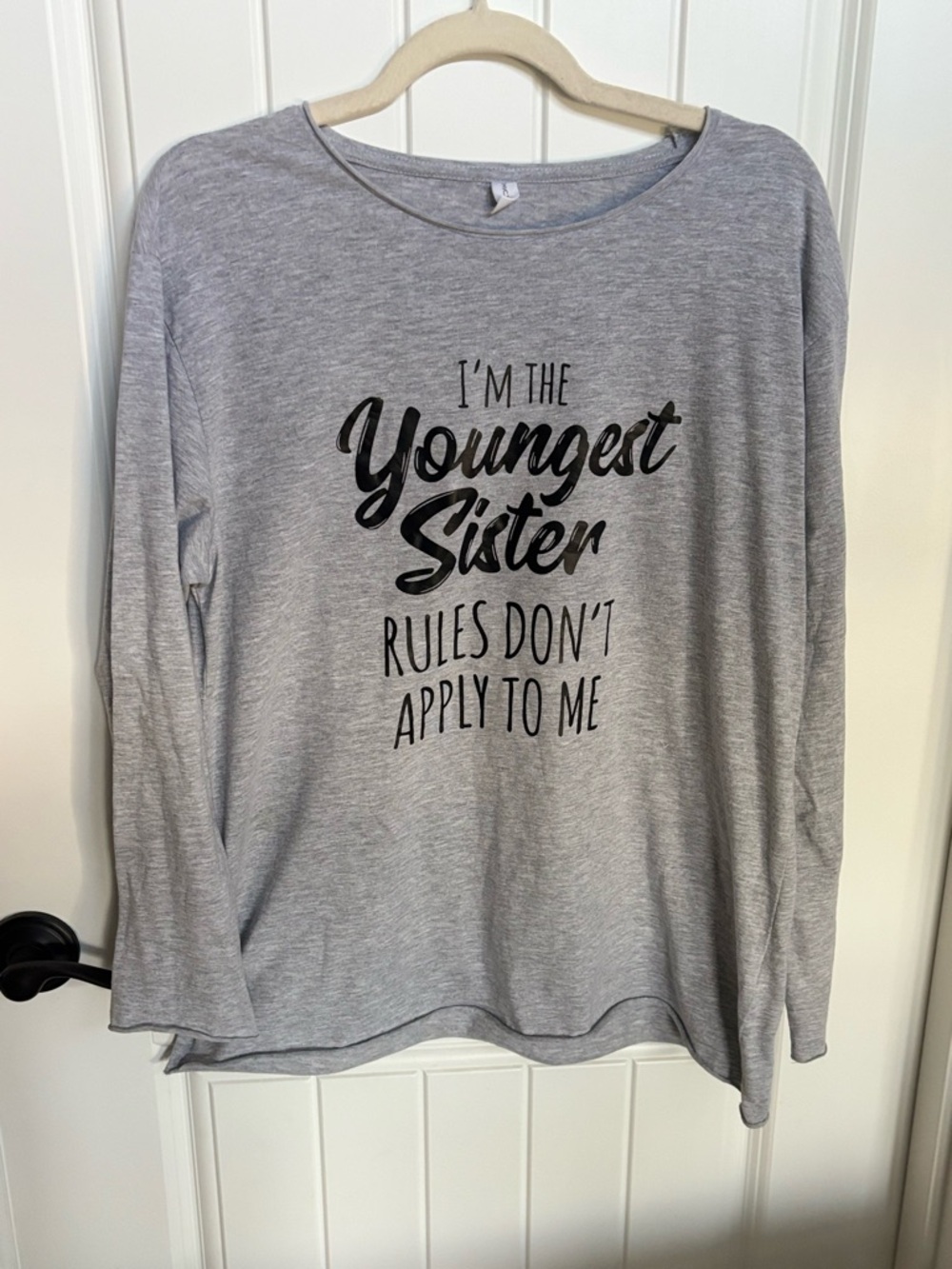Gray 'I'm the Youngest Sister' Long Sleeve Tee